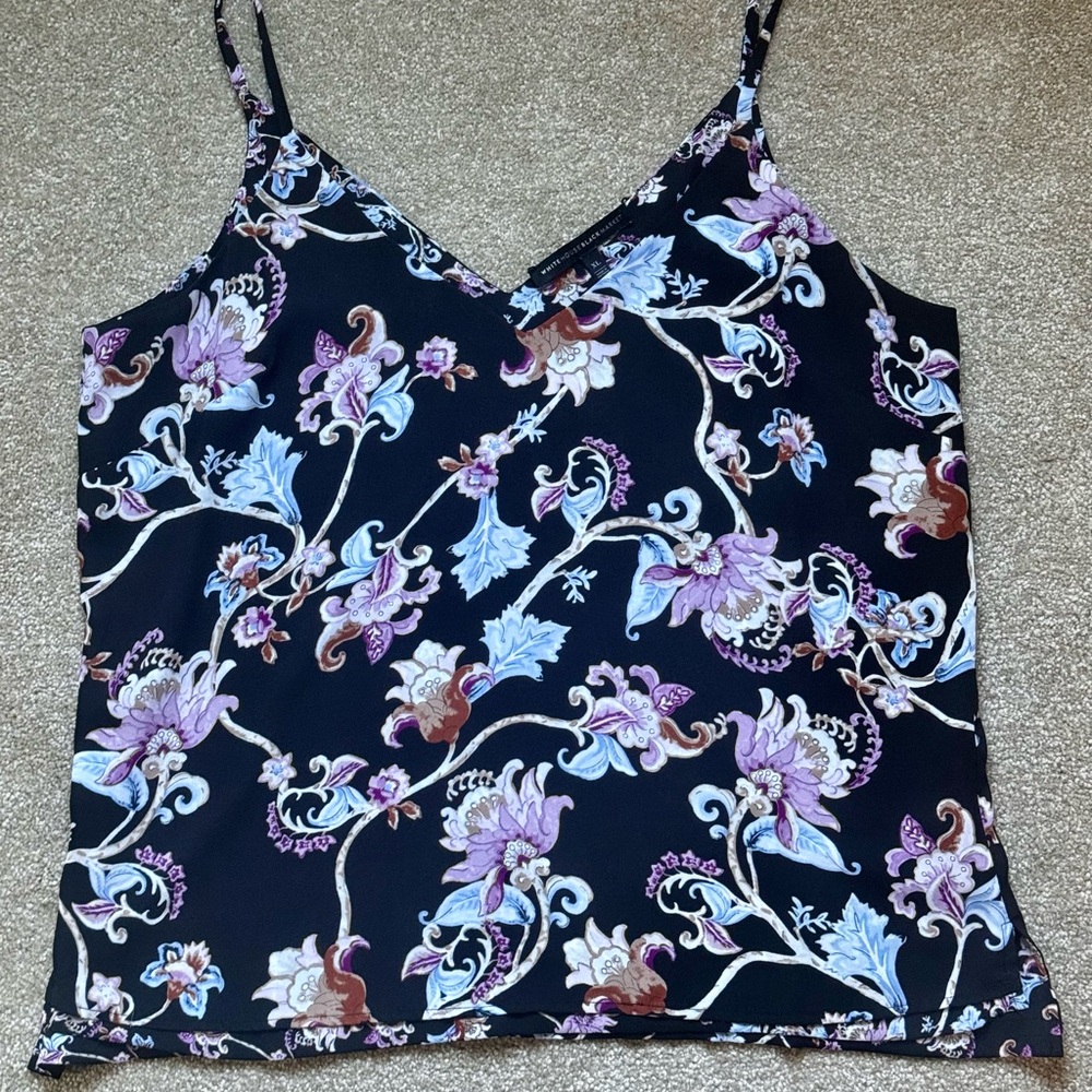 White House Black Market spaghetti strap pullover blouse